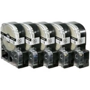 (業務用5セット) キングジム テプラ PROテープ/ラベルライター用テープ 【幅:12mm】 5個入り ロングタイプ SS12KL-5 ホワイト(白)