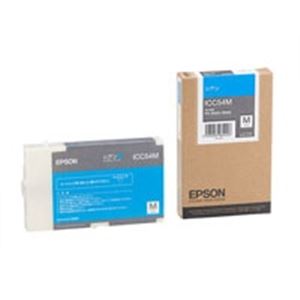 (業務用5セット) EPSON エプソン インクカートリッジ 純正 【ICC54M】 シアン(青)