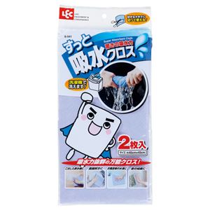 (まとめ) レック すっと吸水クロス S-541 1パック(2枚) 【×10セット】