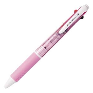 (まとめ) 三菱鉛筆 3色ボールペン ジェットストリーム 0.7mm (軸色 ピンク) SXE340007.13 1本 【×15セット】