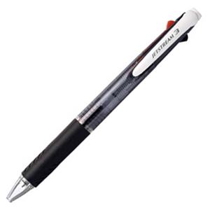 (まとめ) 三菱鉛筆 3色ボールペン ジェットストリーム 0.7mm (軸色 黒) SXE340007.24 1本 【×15セット】