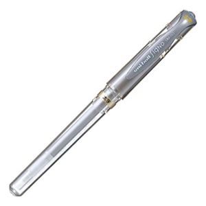 (まとめ) 三菱鉛筆 ゲルインクボールペン ユニボール シグノ 太字 1.0mm 銀 UM153.26 1本 【×40セット】