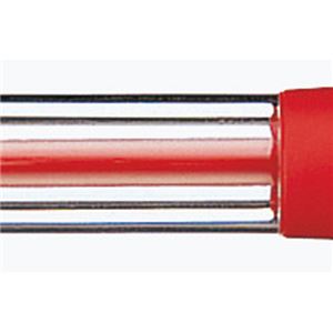 (まとめ) 三菱鉛筆 油性ボールペン VERY楽ノック 細字 0.7mm 赤 SN10007.15 1本 【×60セット】 - 画像 (2)