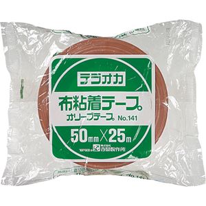 (まとめ) 寺岡製作所 オリーブテープ No.141 50mm×25m クリーム 1巻 【×10セット】