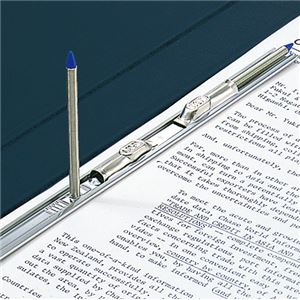 (まとめ) ライオン事務器 スプリングファイル A4ヨコ 2穴 300枚収容 背幅36mm 紺 No.100K-A4E 1冊 【×10セット】 - 画像 (2)