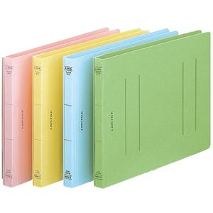 (まとめ) ライオン事務器 フラットファイル(環境) 樹脂押え具 B5ヨコ 150枚収容 背幅18mm 水 A-528KB5E 1セット(10冊) 【×5セット】 - 画像 (5)