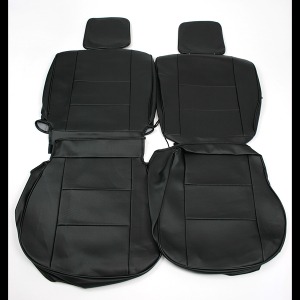 (Azur)フロントシートカバー スズキ キャリイトラック DA63T(H24/4まで)ヘッドレスト分割型 - 画像 (5)
