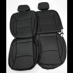 (Azur)フロントシートカバー スズキ キャリイトラック DA62T DA52T ヘッドレスト分割型 - 画像 (5)