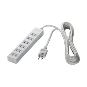 バッファロー(サプライ) 2ピン式電源タップ 6個口タイプ 雷サージ防止付 3m ホワイト BSTAPSG2630WH