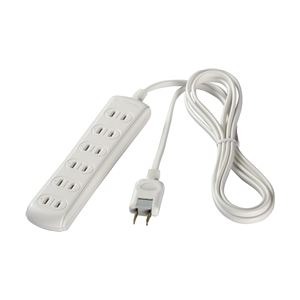 バッファロー(サプライ) 2ピン式電源タップ 6個口タイプ 1m ホワイト BSTAPST2610WH
