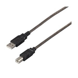 バッファロー(サプライ) USB2.0ケーブル(A to B) 5m ブラックスケルトン BSUAB250BSA