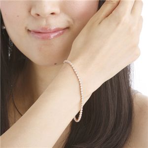 1ctダイヤモンドテニスブレスレット ピンクゴールドカラー - 画像 (5)