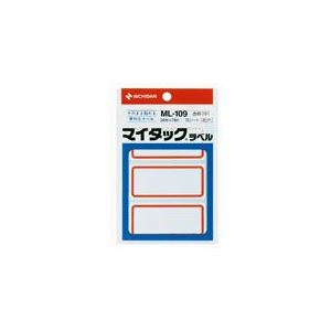 (まとめ) ニチバン マイタックラベル ML-109 赤枠 10袋【×2セット】