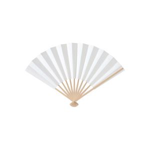 (まとめ) ゴークラ カラー扇子 白【×20セット】