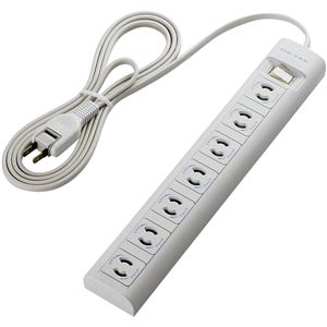 エレコム OAタップ/2P/7個口/マグネット/抜け止め/スイッチ/2.0m T-Y3A-2720WH