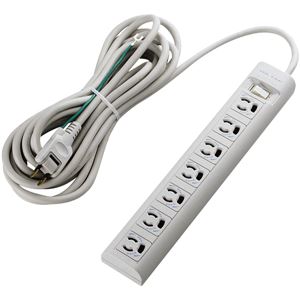 エレコム OAタップ/3P/7個口/マグネット/抜け止め/スイッチ/5.0m T-Y3A-3750WH