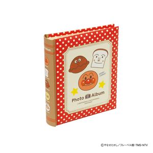 (まとめ) アンパンマン 背丸ポケットアルバム ブック式/L判・2段ポケット台紙 レッド ア-BPL-1602-1【×3セット】