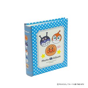 (まとめ) アンパンマン 背丸ポケットアルバム ブック式/L判・2段ポケット台紙 ブルー ア-BPL-1602-2【×3セット】