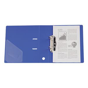 (まとめ) リヒトラブ リクエスト D型リングファイル A4タテ 2穴 650枚収容 背幅74mm 青 G2280-8 1冊 【×10セット】 - 画像 (4)