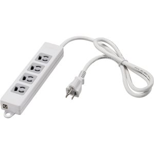 バッファロー（サプライ） 3ピン式電源タップ 4個口 5m ホワイト 変換アダプター付 BTML3450WH