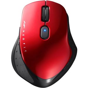 バッファロー(サプライ) 無線 BlueLED 5ボタン NEOFITマウス Mサイズ レッド BSMBW510MRD - 画像 (2)