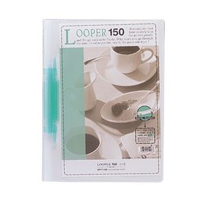 (まとめ) リヒトラブ ルーパー150 A4タテ 2穴 150枚収容 緑 F-3016-7 1冊 【×30セット】