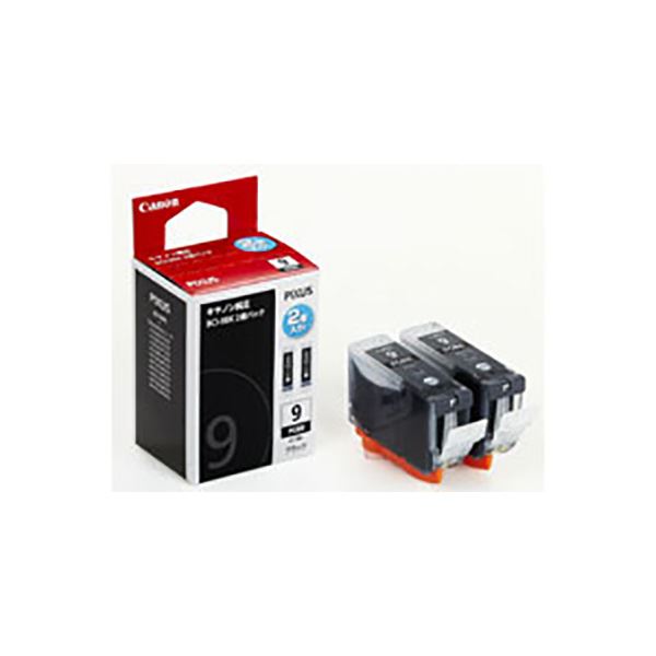 【純正品】 Canon キャノン インクカートリッジ/トナーカートリッジ 【1018B009 BCI-9BK 【純正品】 CANON 1018B009 BCI-9BK 2個パック ブラック】