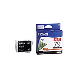 (業務用5セット) 【 純正品 】 EPSON エプソン インクカートリッジ 【ICBK79 フォトブラック】