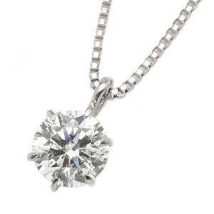 ダイヤモンドペンダント/ネックレス 一粒 プラチナ Pt900 0.3ct ダイヤネックレス 6本爪 Dカラー SI2 Excellent エクセレント EXハート&キューピット 鑑定書付き