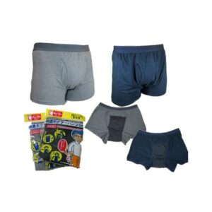 【3枚セット】 軽失禁パンツ/快適ボクサーパンツDX 【男性用/紺 LLサイズ】 ストレッチ性抜群