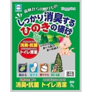 (まとめ)アース しっかり消臭するひのきの猫砂 7L 【ペット用品】【×6セット】