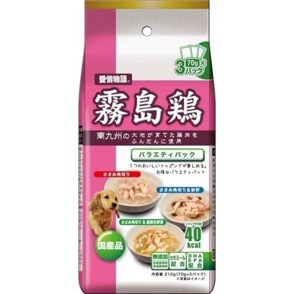 〔まとめ〕 ドッグフード ペットフード イースター 霧島鶏 バラエティパック 70g×3 20セット ドックフード ペット用品【代引不可】