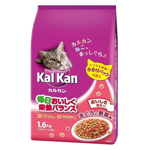 〔まとめ〕 キャットフード ペットフード KDN22 カルカン ドライ まぐろと野菜 1.6k 6セット 猫用品 ペット用品【代引不可】
