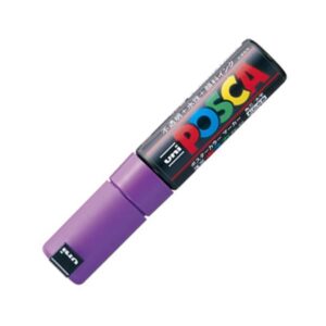 (まとめ) 三菱鉛筆 水性マーカー ポスカ 太字角芯 紫 PC8K.12 1本 【×20セット】