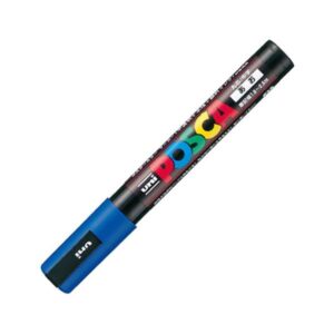 (まとめ) 三菱鉛筆 水性マーカー ポスカ 中字丸芯 青 PC5M.33 1本 【×30セット】