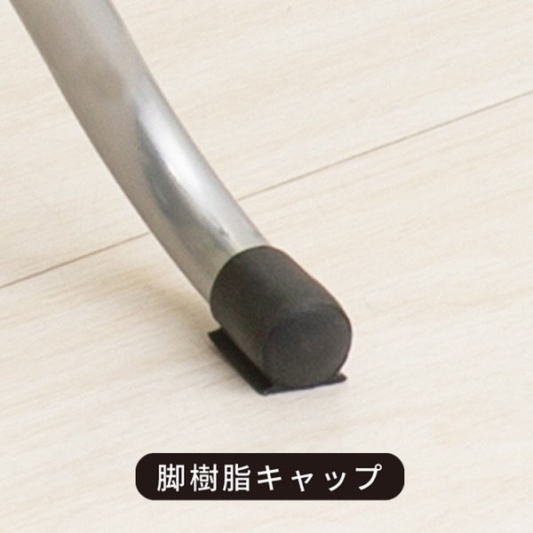 【6脚セット】ハニースツール(ホワイト/白) 高さ48cm/折りたたみ椅子/カウンターチェア/合成皮革/スチール/イス/コンパクト/スリム/キッチン/クッション/パイプイス/業務用/完成品/NK-013 - 画像 (5)