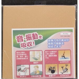 (まとめ)衝撃吸収材(クッションマット) ゼドランコンフォートキング 【30角】 防災適合品 CK83836BE SK ベージュ 〔業務用/家庭用〕【×2セット】