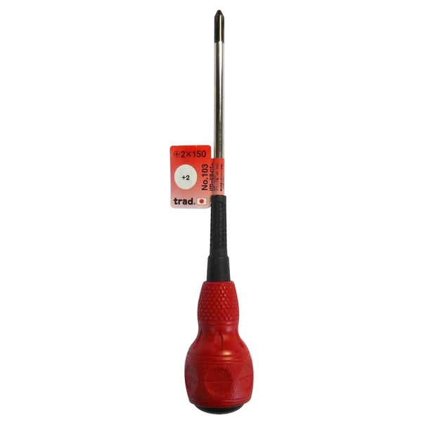 (まとめ)TRAD パワードライバー/作業工具 【+2×150】 日本製 NO.103 〔業務用/DIY用品/日曜大工〕【×10セット】