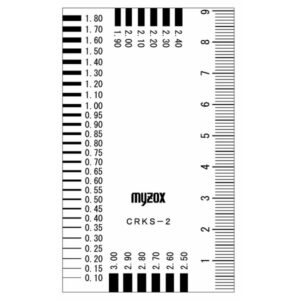 (まとめ)マイゾックス クラックスケール/測定工具 55×91mm CRKS-2 219270 ブラック(黒) 〔業務用/プロ向け/DIY/日曜大工〕【×5セット】