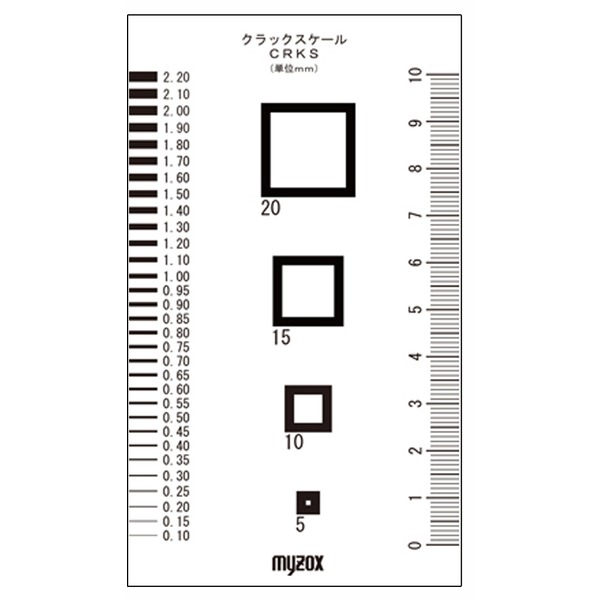 (まとめ)マイゾックス クラックスケール/測定工具 70×120mm CRKS 082801 〔業務用/プロ向け/DIY/日曜大工〕【×10セット】