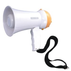 超小型 拡声器 約直径9.7×長さ15.5cm 最大出力:5ワット 肩ヒモ付き ハンドメガホンミニ 学校行事 イベント 緊急時 災害時