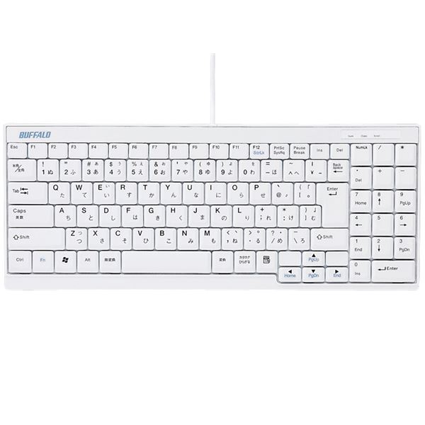 バッファロー(サプライ) USB接続 有線スリムキーボード ホワイト BSKBU14WH - 画像 (2)