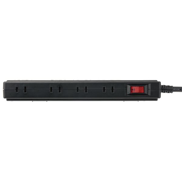 バッファロー(サプライ) 2/3ピン式電源タップ 4+4個口タイプ 雷サージ防止/集中スイッチ付 2m ブラック BSTAPSDC820BK - 画像 (3)