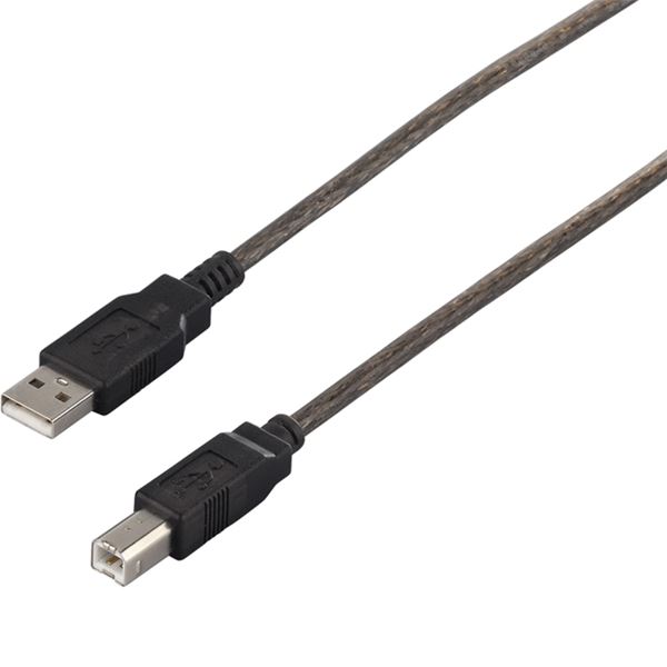 バッファロー(サプライ) USB2.0ケーブル(A to B) 5m ブラックスケルトン BSUAB250BSA - 画像 (2)