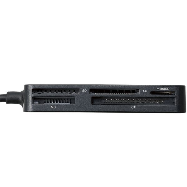 エレコム メモリリーダライタ/USB3.0/SD・microSD・MS・XD・CF対応/スリムコネクタ/ブラック MR3-A006BK - 画像 (3)