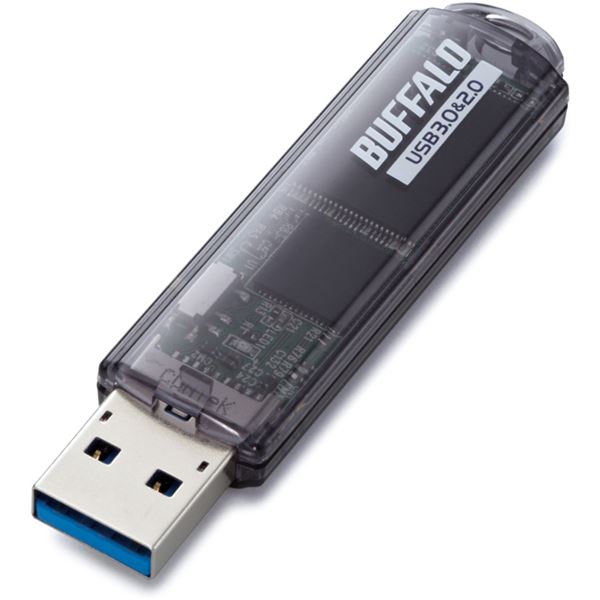 バッファロー USB3.0対応 USBメモリー スタンダードモデル 64GB ブラック RUF3-C64GA-BK - 画像 (2)