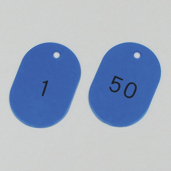 番号小判札 小判札604-BL(1~50) ■カラー:ブルー 【50枚1組】【代引不可】
