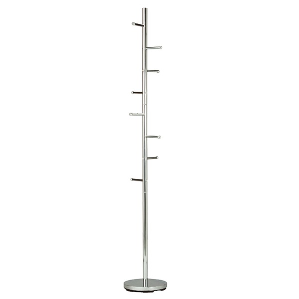 【3個セット】スリムポールスタンド(ポールハンガー) スチール製 高さ177cm アイアン/帽子掛け/コートハンガー/収納/スリムタイプ/モダン/高級感/シルバー(銀)/NK-510 - 画像 (2)