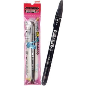 三菱水性ツインサインペンピュアカラーF(黒) 【10個セット】 31-909