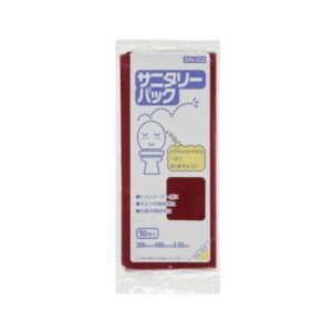 サニタリーパック10枚入マチ付03LLDワインレッド SN03 （120袋×5ケース）600袋セット 38-346
